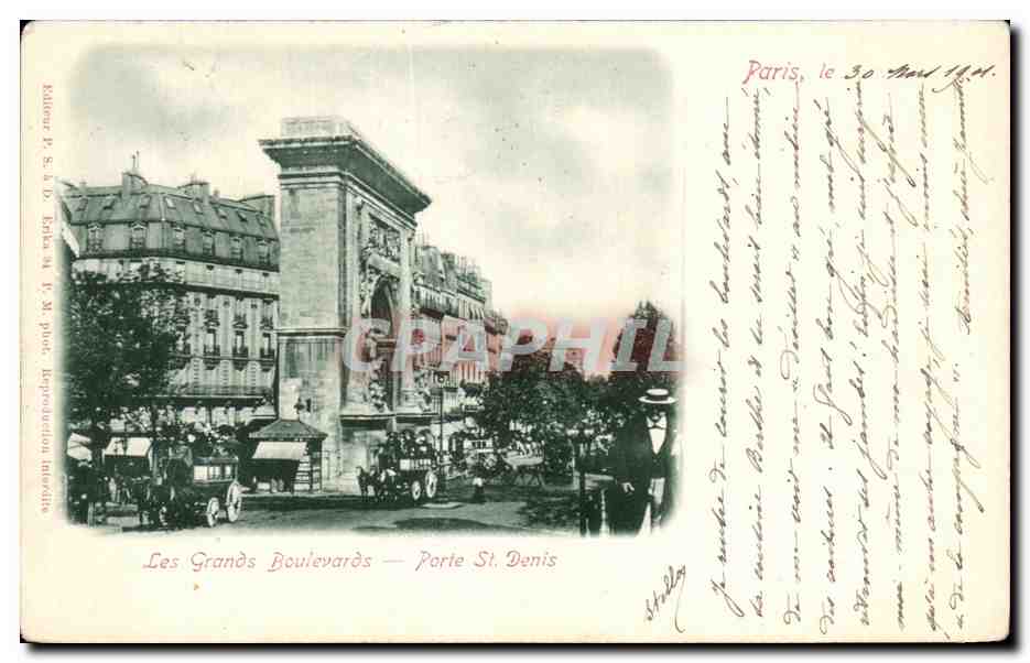CPA Les Grands Boulevards Porte St Denis