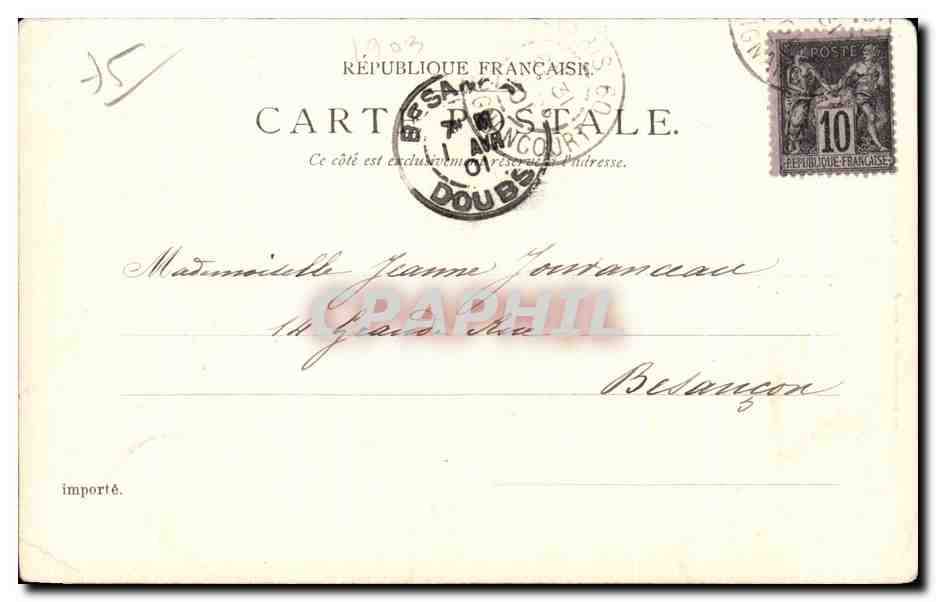 CPA Les Grands Boulevards Porte St Denis — Rückseite