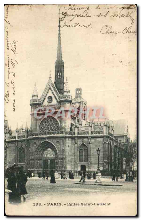 CPA Paris Eglise Saint Laurent