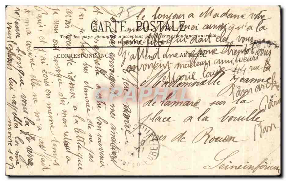 CPA Paris L Hopital Lariboisiere et le Sacre Coeur Montmartre — Rückseite