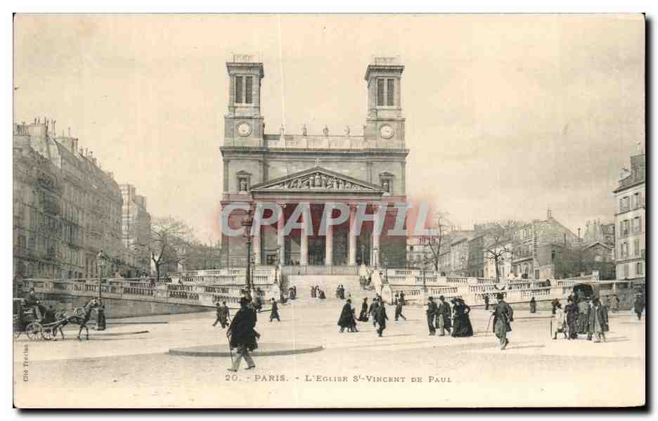 CPA Paris L Eglise St Vincent De Paul