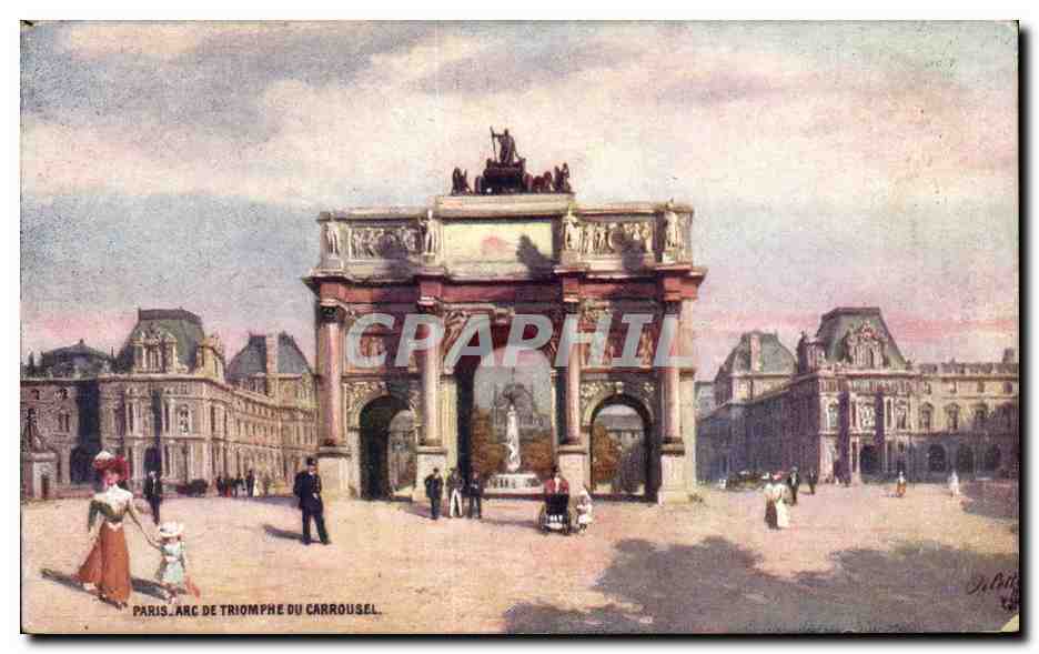 CPA Paris Arc de Triomphe Du Carrousel Louvre