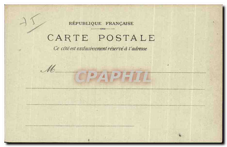 CPA Place De La Republique Paris  — Rückseite