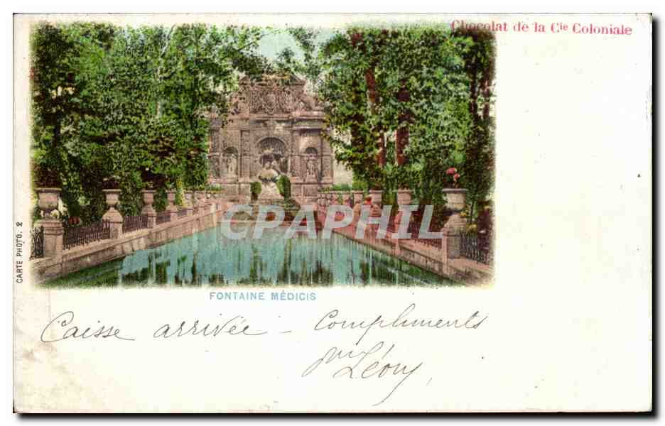 CPA Chololat de la Cie Coloniale Fontaine Medicis Paris 