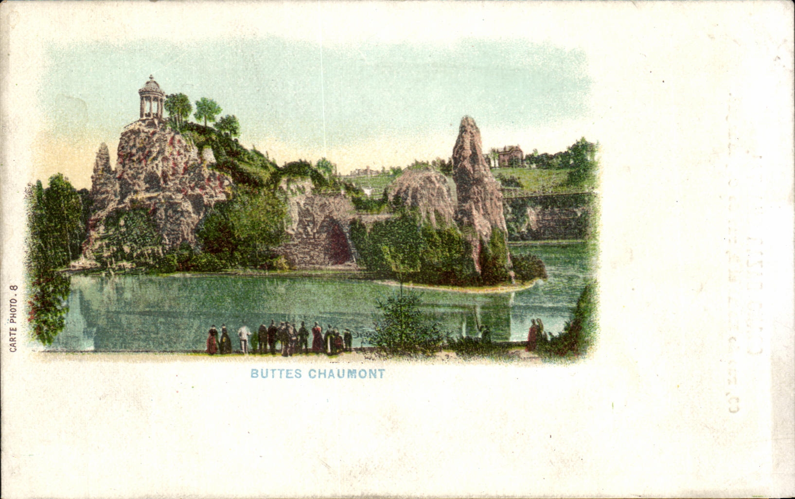 CPA Buttes Chaumont Paris Publicite Grand Bazar Chaptal Rue de Rome Copenhague 