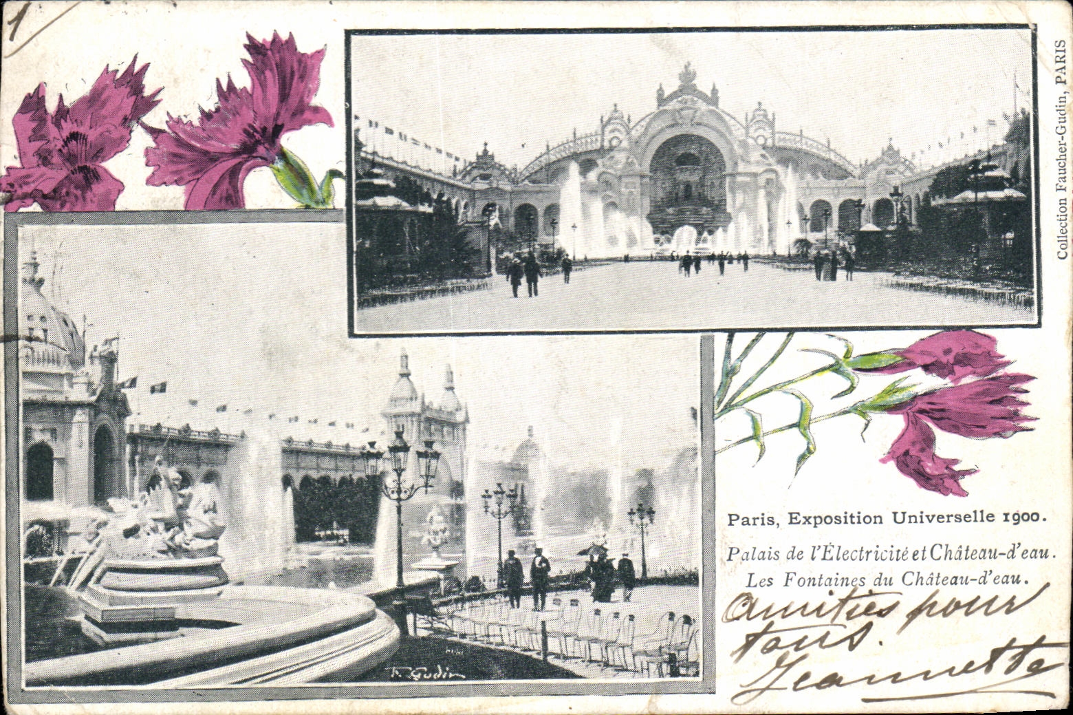 Paris, Exposition Universelle 1900 — Palais de l'Électricité et Château-d'eau — Collection Faucher-Gudin