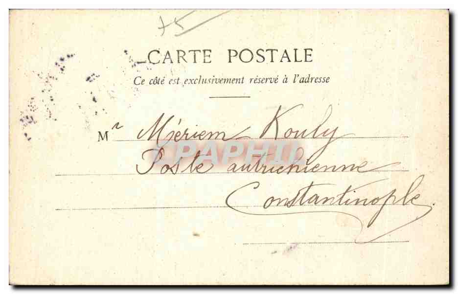 CPA Paris Buttes Chaumont Entre les Rochers — Rückseite
