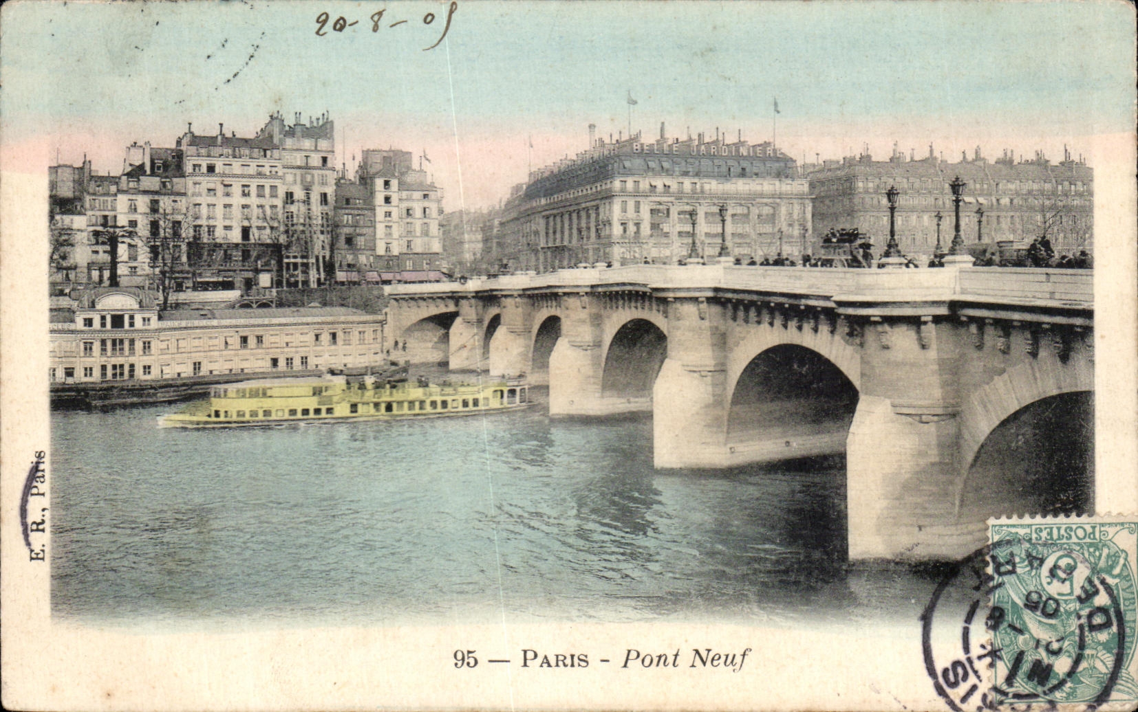 CPA Paris Pont Neuf Peniche Belle jardiniere
