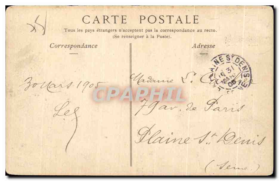 CPA Paris L Eglise Saint Laurent et Perspective du Boulevard Magenta — Verso
