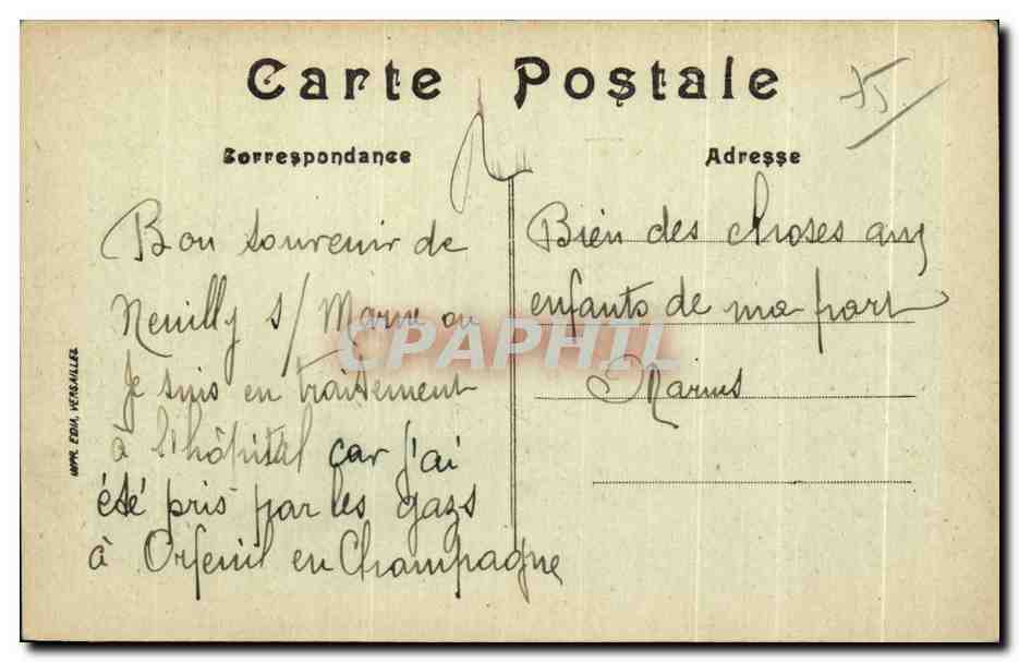 CPA Paris Gare du Quai d Orsay Tour Eiffel Peniche  — Rückseite