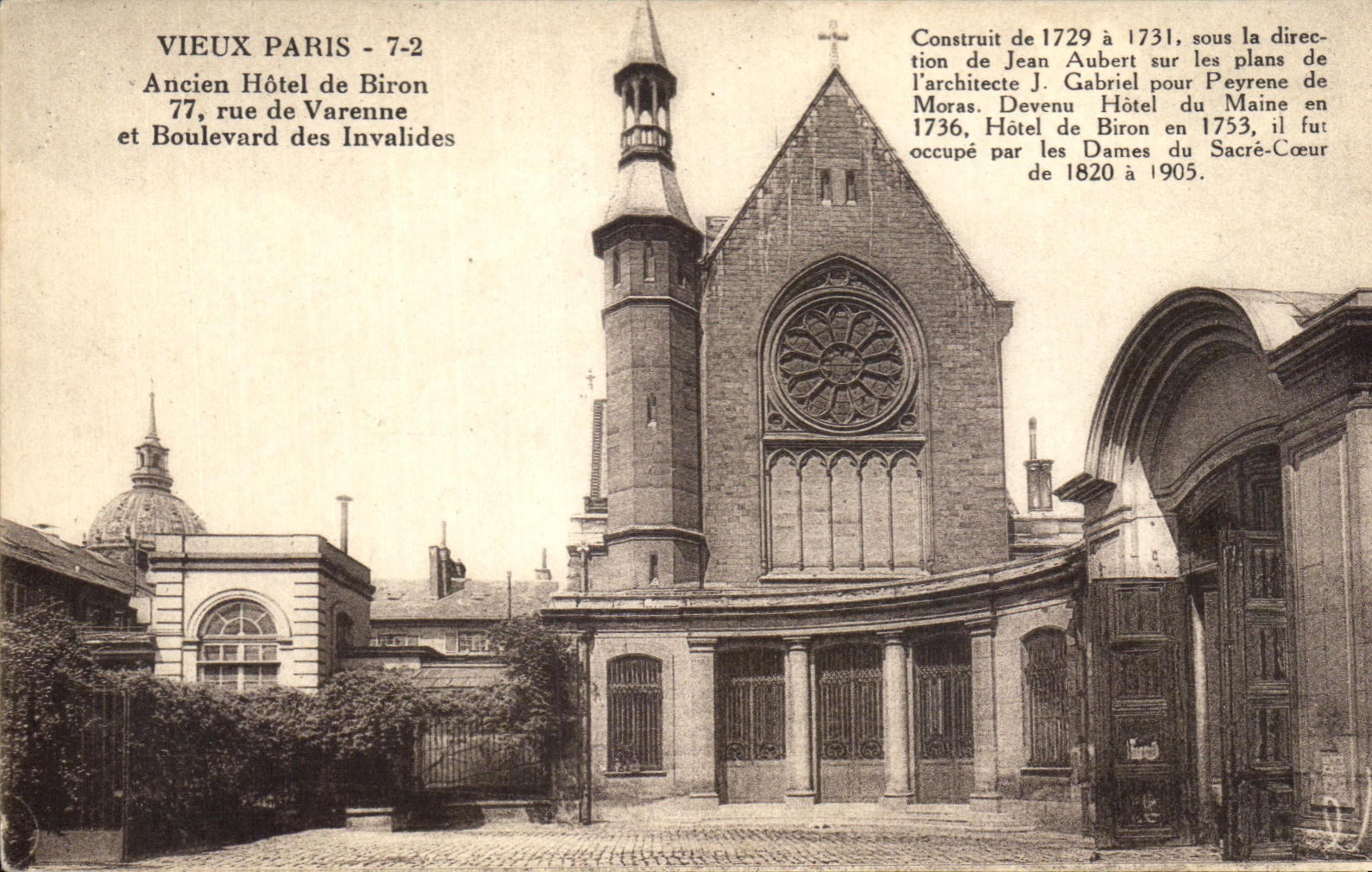 CPA Vieux Paris 7 2 Ancien Hotel de Biron 77 rue de Varenne et Boulevard des Invalides
