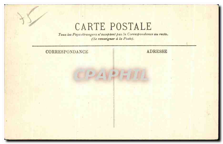 CPA Paris Hotel Biron La Chapelle Ancien couvent du sacre coeur La chapelle — Rückseite