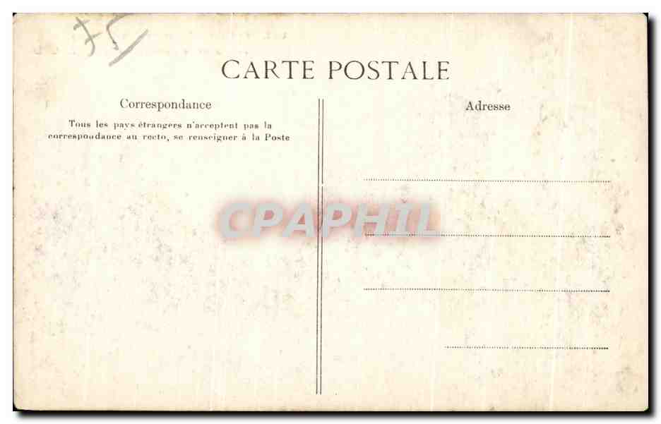 CPA Paris Chambre des Deputes Jardin de la Presidence — Rückseite