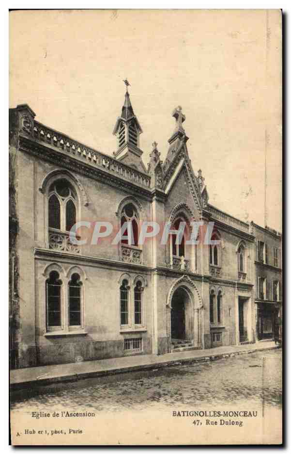 CPA Eglise de I Ascension Paris Batignolles Monceau 47 Rue Dulong