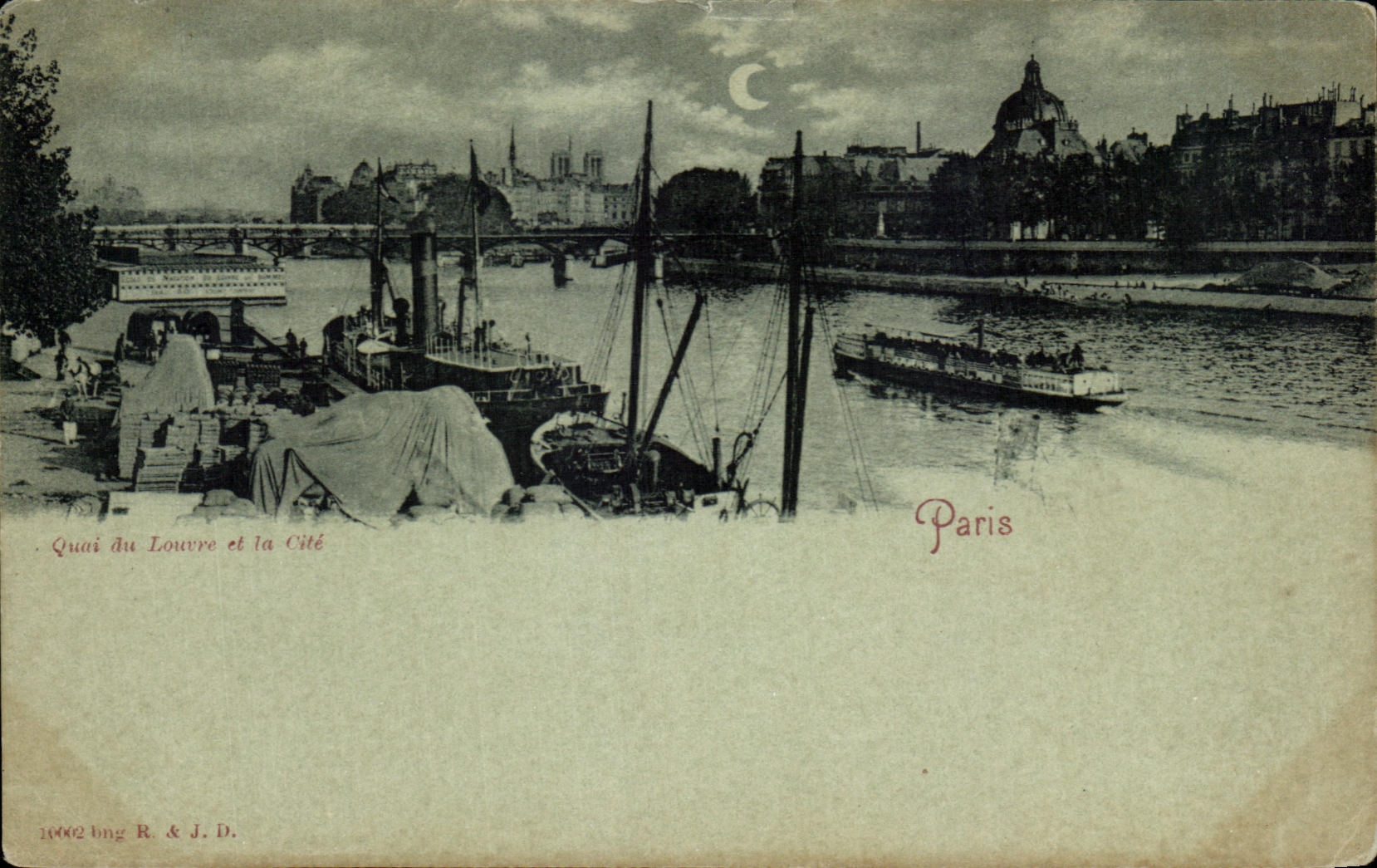 CPA Quai du Louvre et la Cite Paris