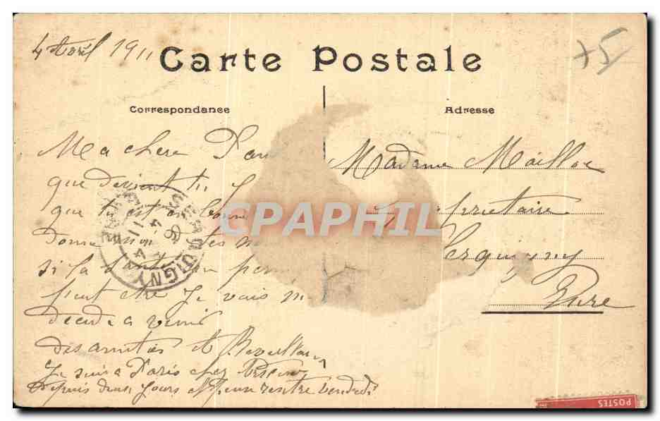 CPA Paris Les Folies Marigny Champs Elysees — Rückseite