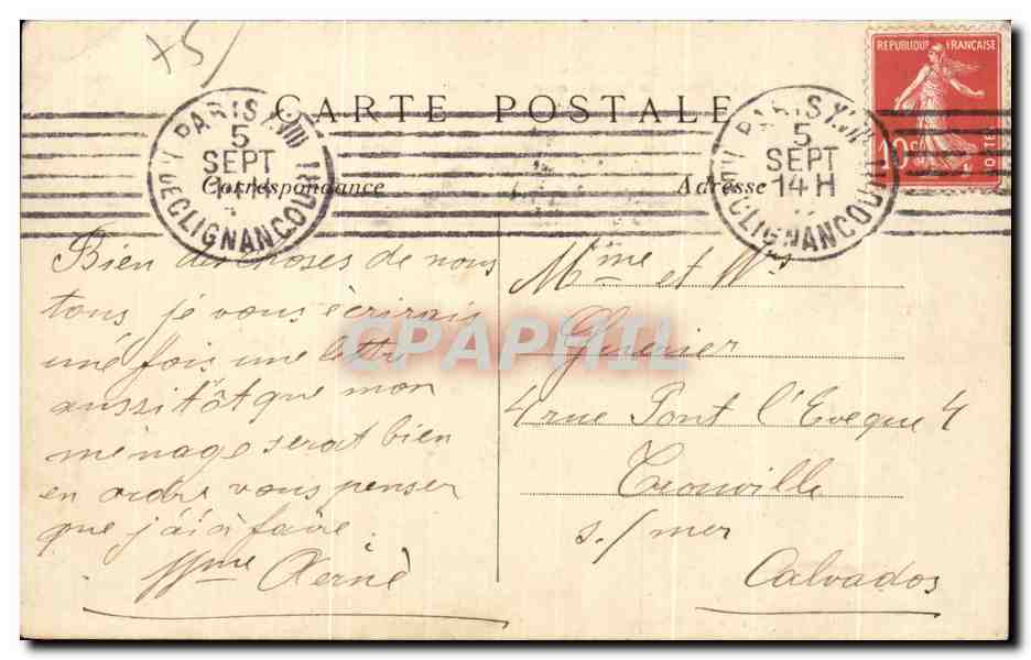 Paris-Montmartre — L'Église Saint-Pierre et le Sacré-Cœur — C.M. n°750 — Verso