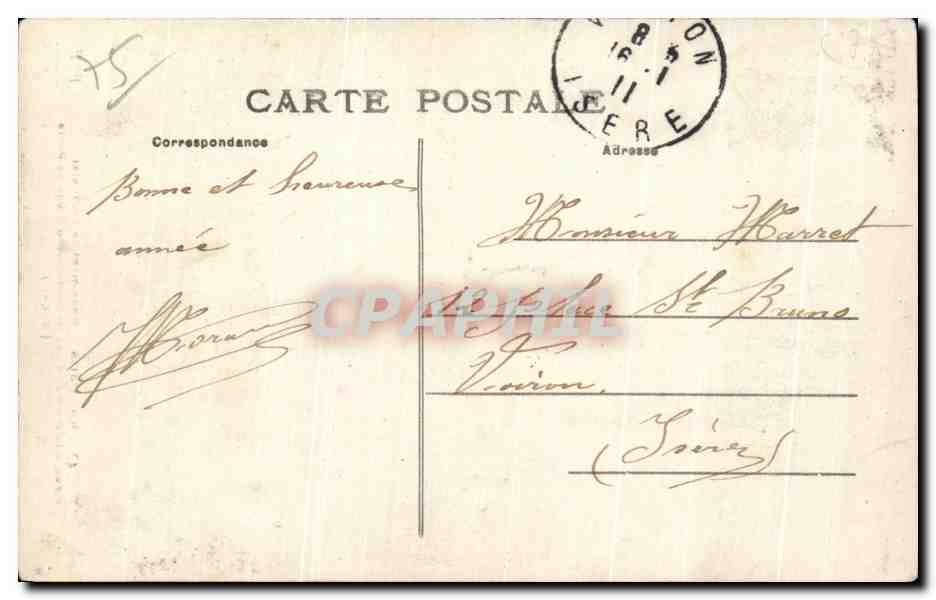 CPA Paris Monument de Bartholdi eleve a la memotre des Aeronautes du Siege de Paris Ballon Dirigeable  — Rückseite