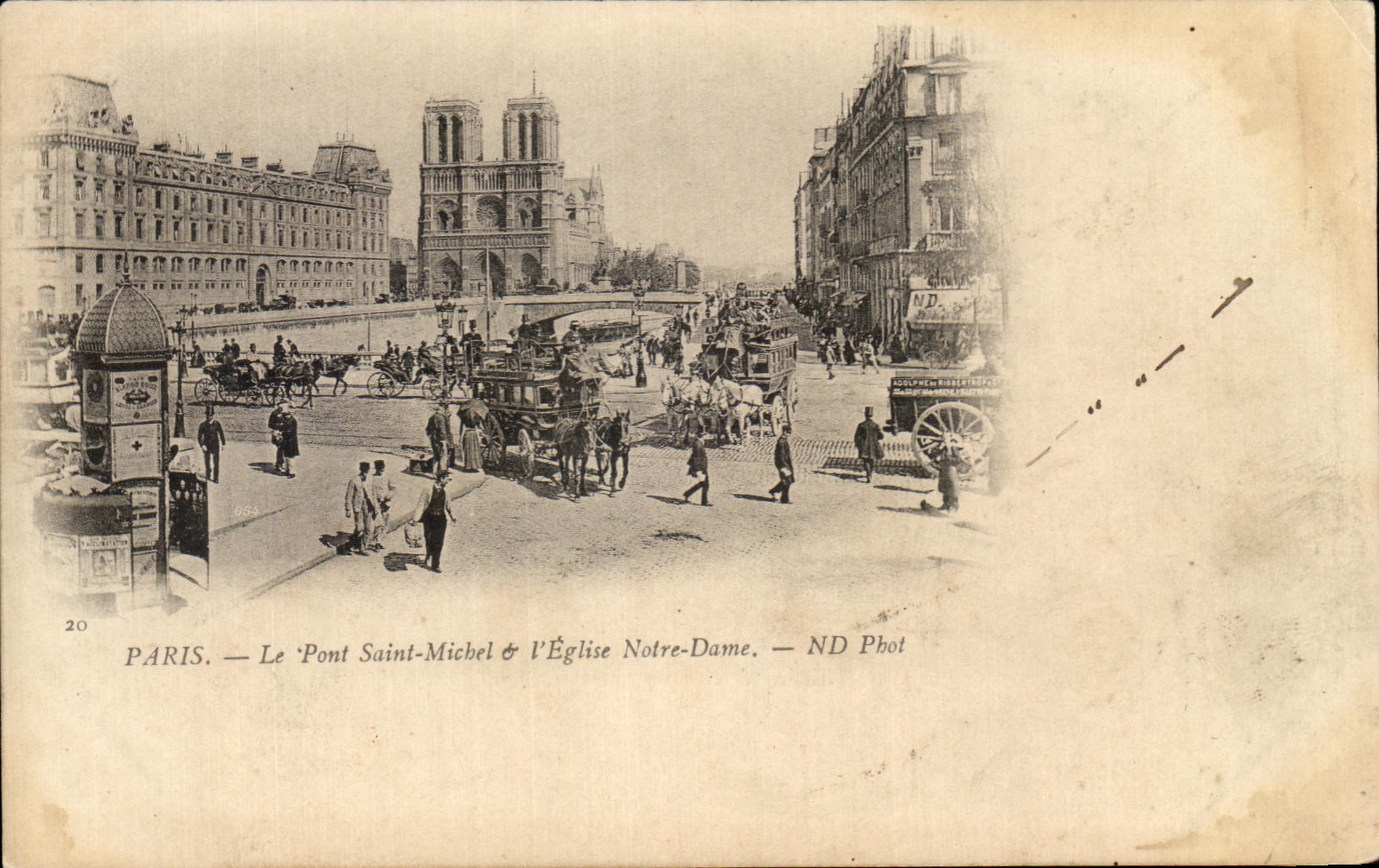 Paris — Le Pont Saint-Michel & l'Église Notre-Dame — ND Phot