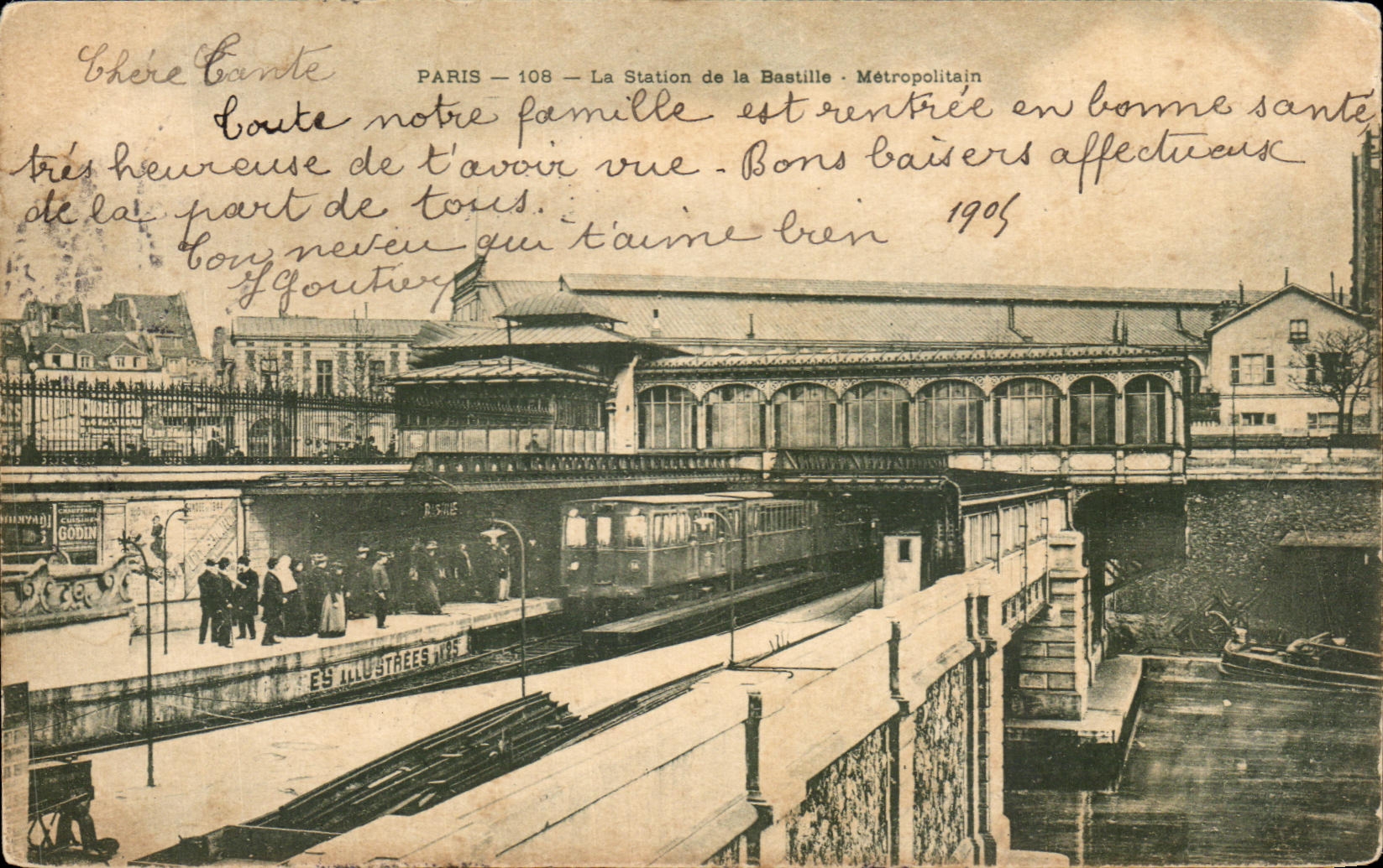 CPA Paris 108 La Station de la Bastille Metropolitain metro 