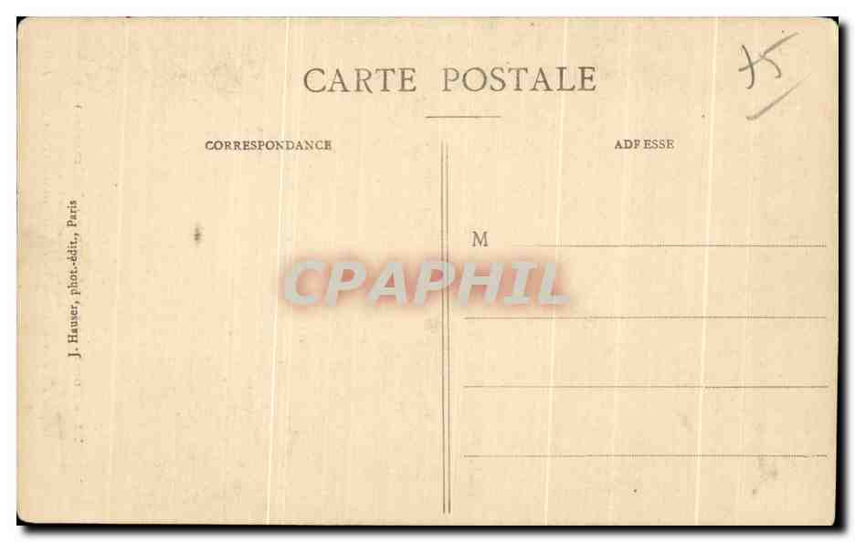 CPA Tombeaux historiques Plessis Alphonsine La Dame aux Camelias Inspira a Alexandre Dumas fils — Verso