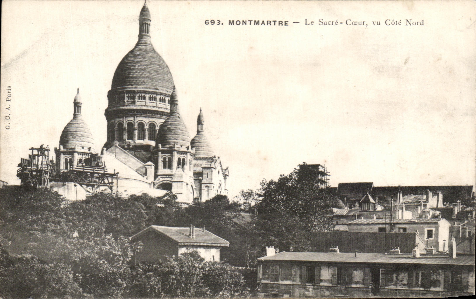 CPA Montmartre Le Sacre Sacre Coeur vu Cote Nord Paris 