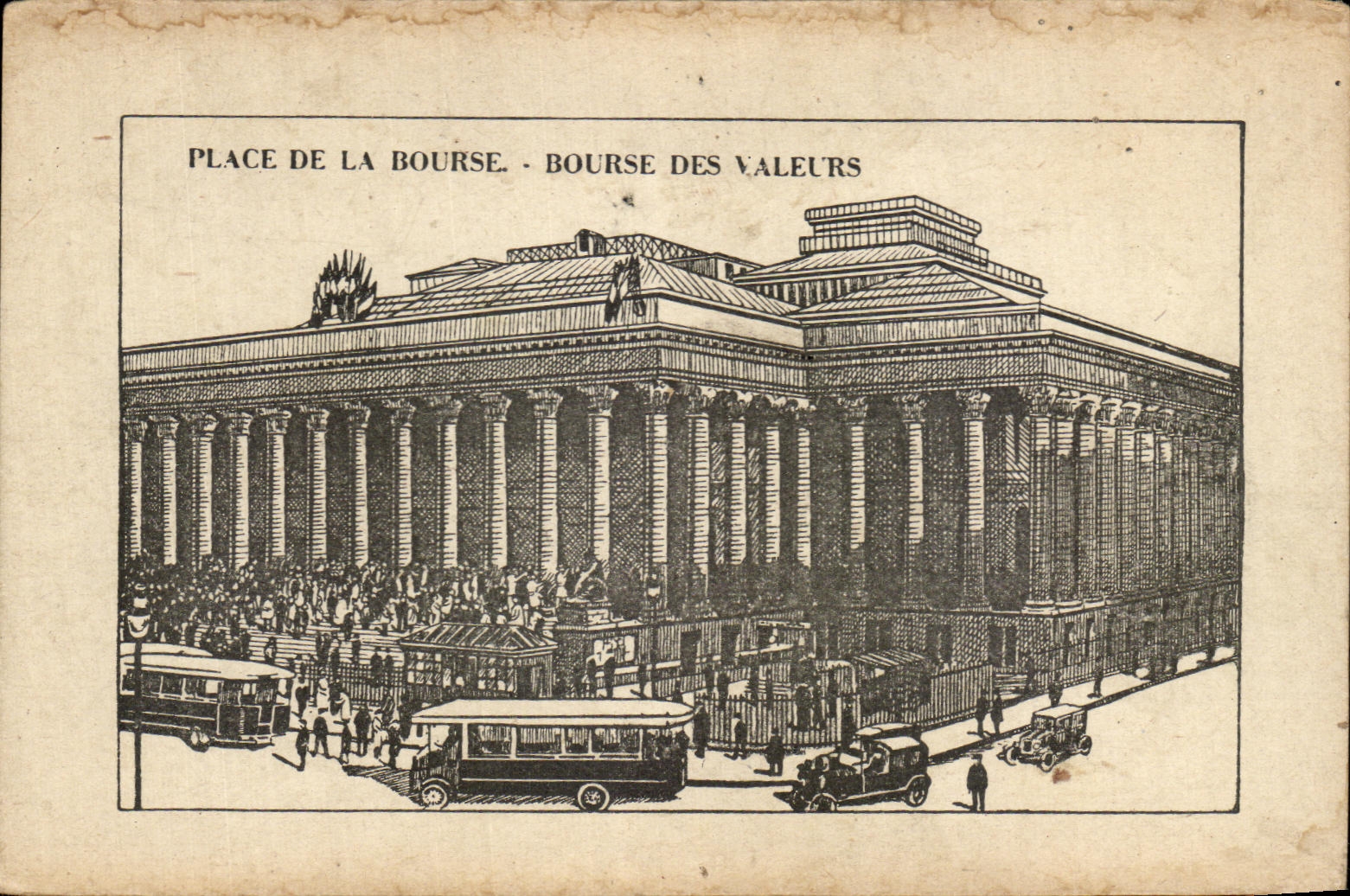 CPA Place De La Bourse Des Valeurs Paris 