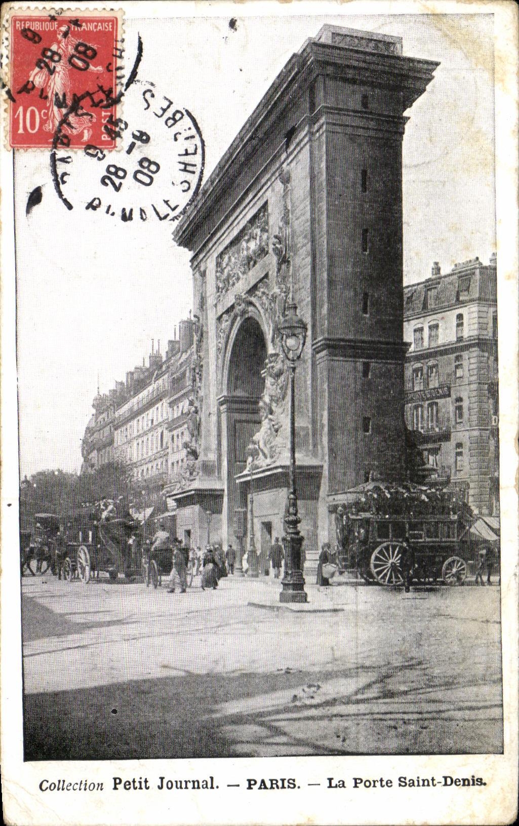 CPA Petit Journal Paris La Porte Saint Denis