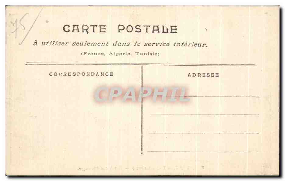 CPA Paris Inonde Pont au Change Janvier 1910 — Rückseite