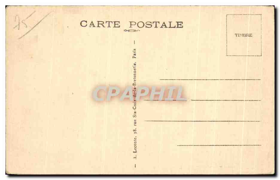CPA Paris Port Saint Denis St Denis Gate — Verso