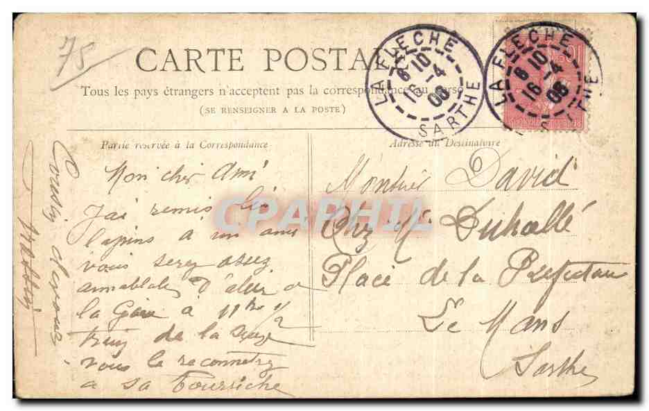 CPA Petit Journal Paris Horloge du Palais de Justice — Verso