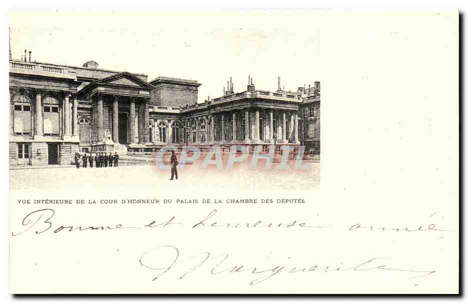 REPRO Vue Interieur De La Cour D Honneur Du Palais De La Chambre Des Deputes