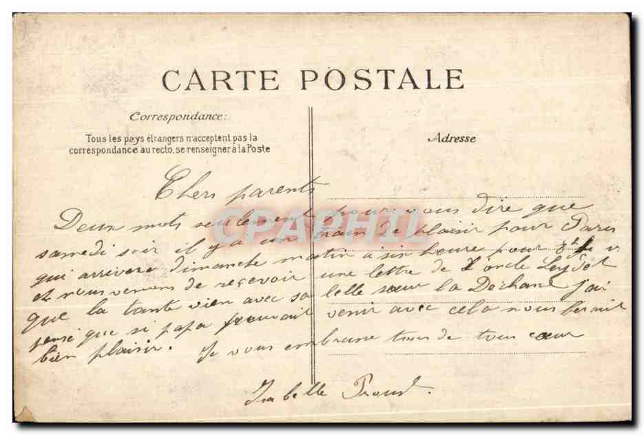 CPA Funerailles Nationales De M Berteaux Ministre de la Guerre Les Chars de Couronnes sur la Place de la Conorde — Rückseite