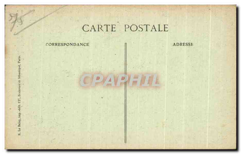 CPA Paris D Autrefois Rue Des Trois Visages — Verso