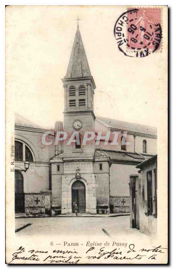 CPA Paris Eglise de Passy