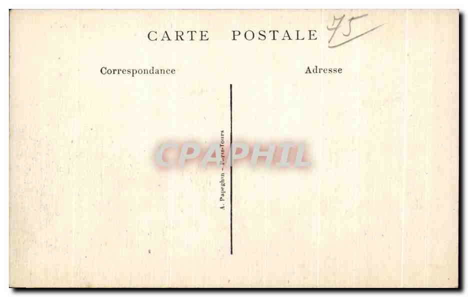 CPA Paris Le Boulevard et la Porte St Denis Boulevard and St Denis Gate — Verso