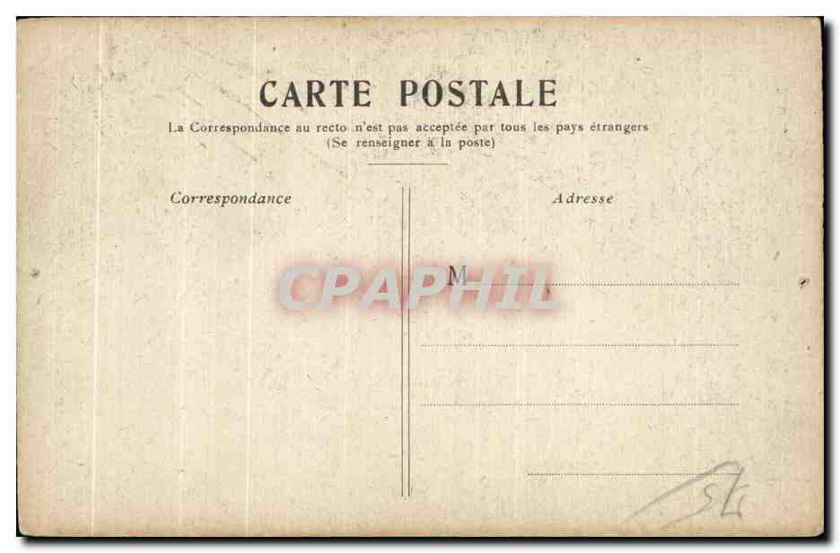 CPA Paris Le Palais de Justice et la Marche aux Fleurs — Verso