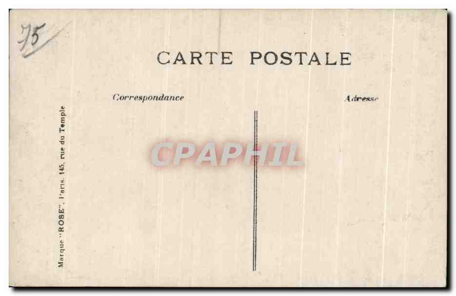 CPA Souvenir Des Invalides Paris Napoleon  — Rückseite