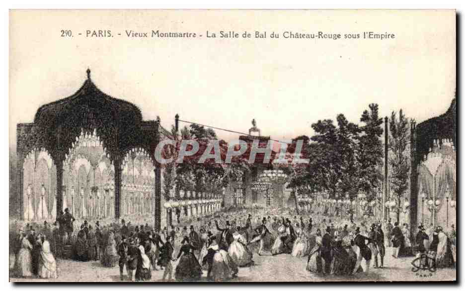 CPA Paris Vieux Montmartre La Salle de Bal du Chateau Rouge sous I Empire