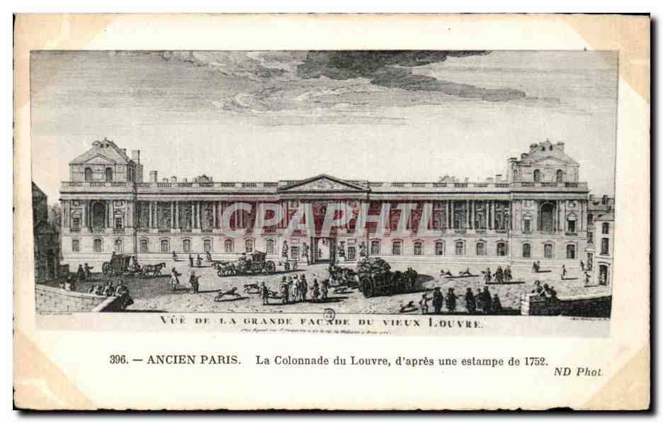 CPA Ancien Paris La Colonnade du Louvre d apres une estampe de 1752