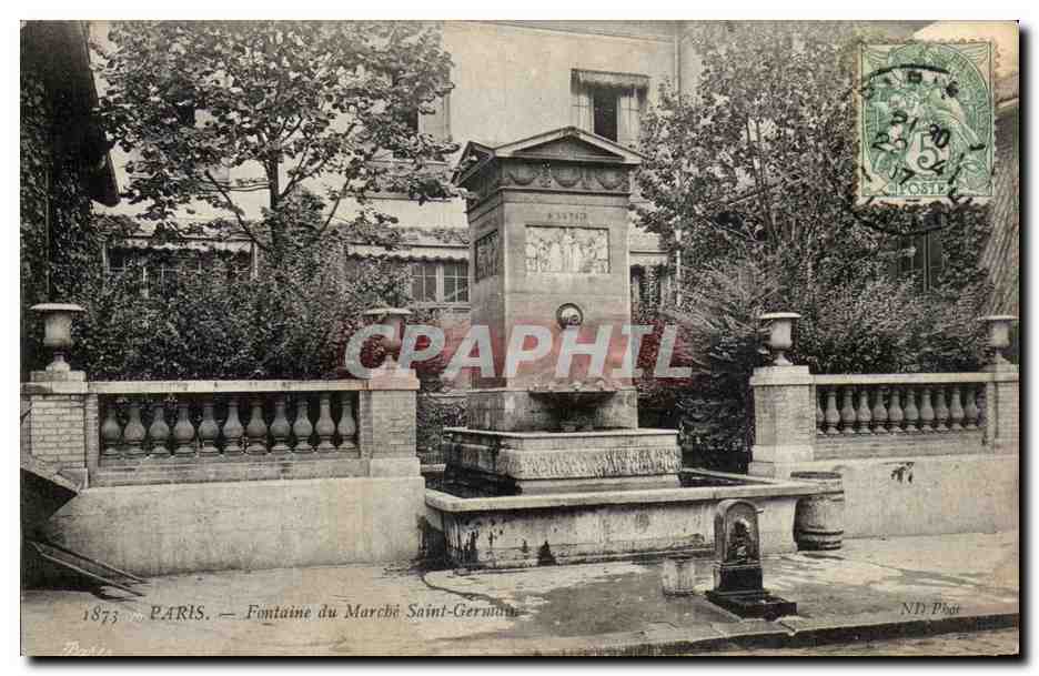 CPA Paris Fontaine du Marche Saint Germain 
