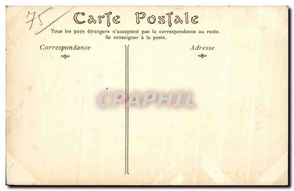 CPA Paris Fontaine du Marche Saint Germain  — Rückseite