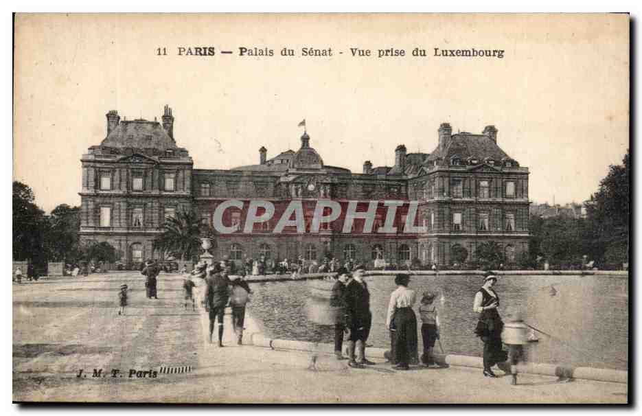 CPA Paris Palais du Senat Vue prise du Luxembourg