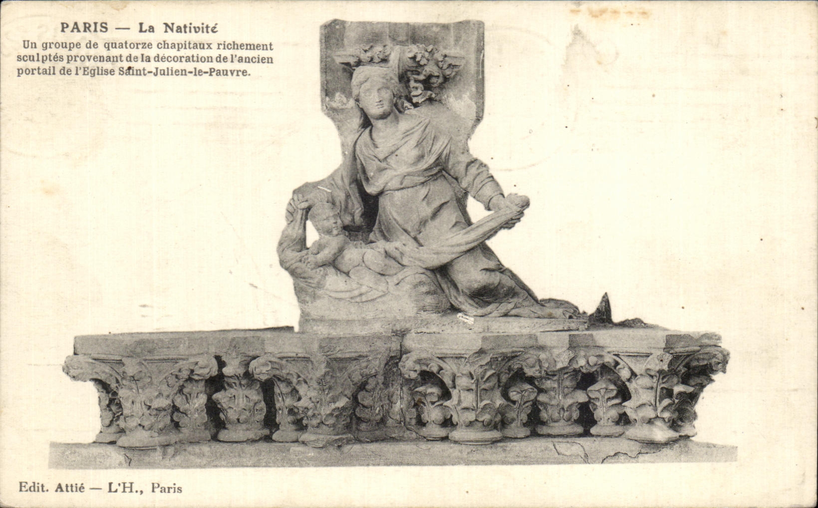 CPA Paris La Nativite Eglise Saint Julien le pauvre 