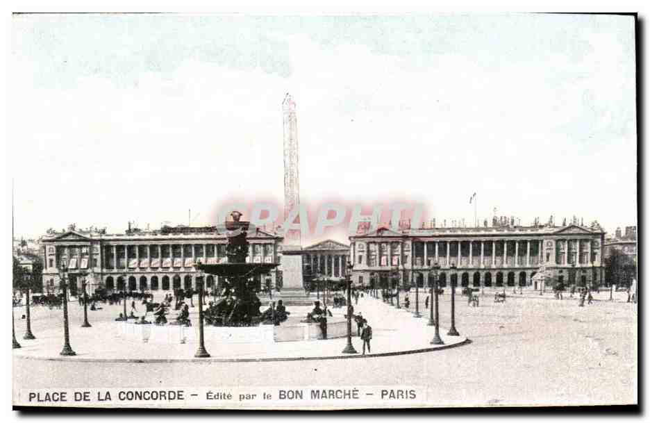 CPA Place De La Concorde Edite par le Bon Marche Paris