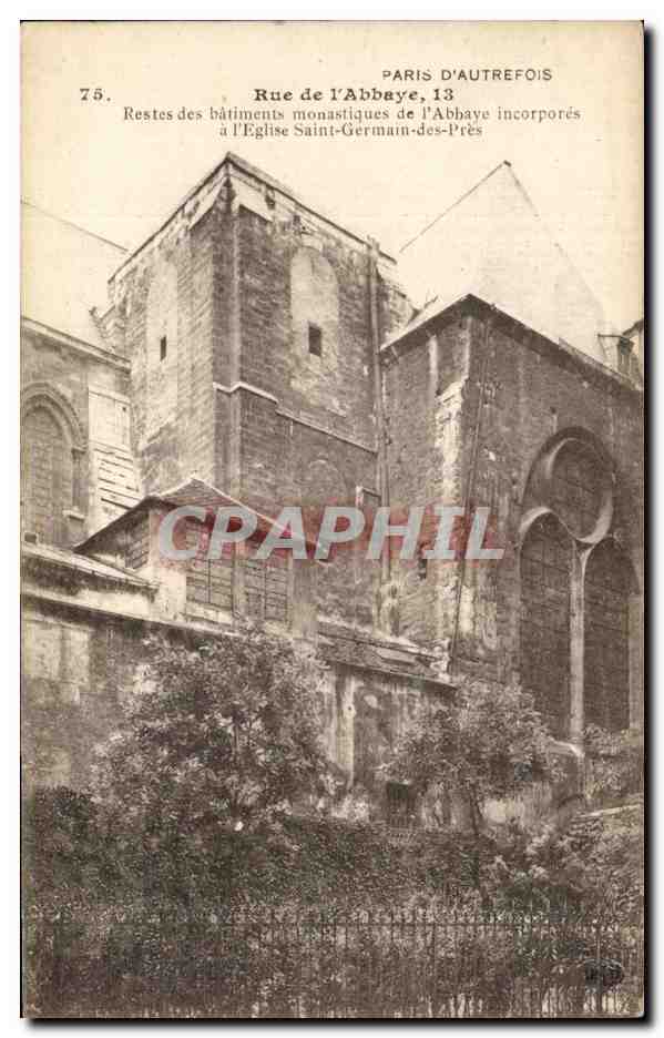 CPA Paris D Autrefois Rue de I Abbaye 13 Eglise Saint Germain des Pres