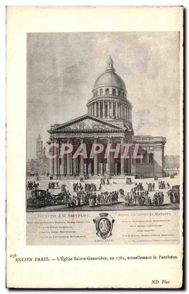 CPA Ancien Paris L Eglise Saint Genevieve en 1781 actuellement le Pantheon