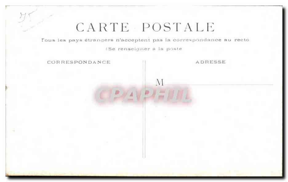 CPA Paris Palais de la Bourse — Rückseite