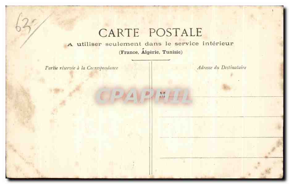 CPA Pontaumur Village de Miremont — Verso