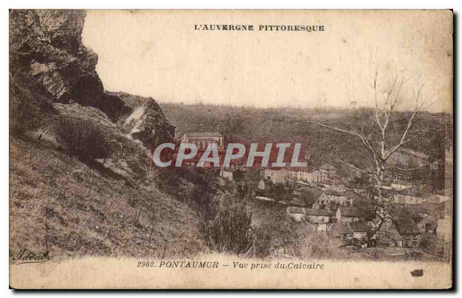 Pontaumur — Vue prise du Calvaire — éditeur Idraal, n° 2902